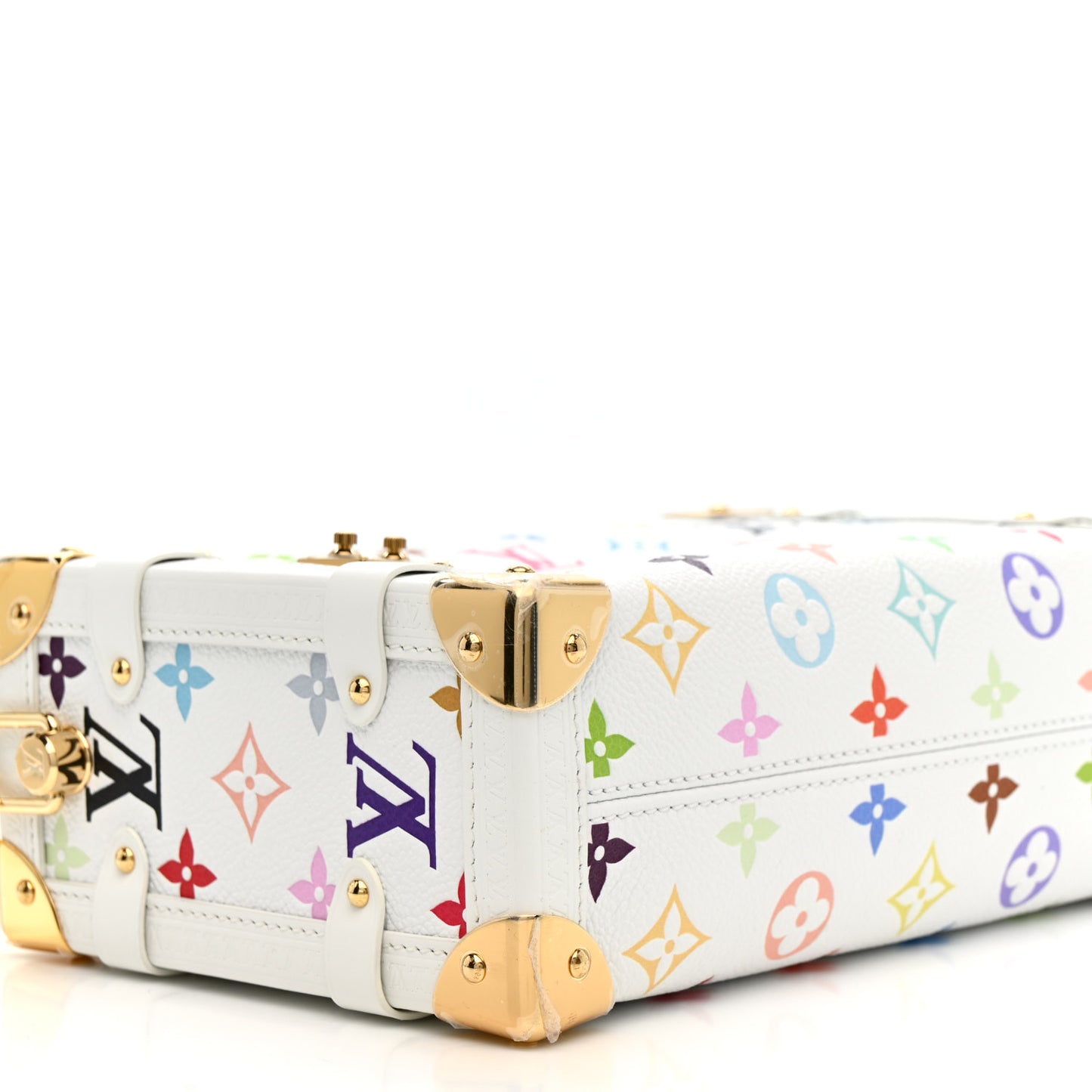 LV x TM Cowhide Monogram Multicolor Side Trunk MM White