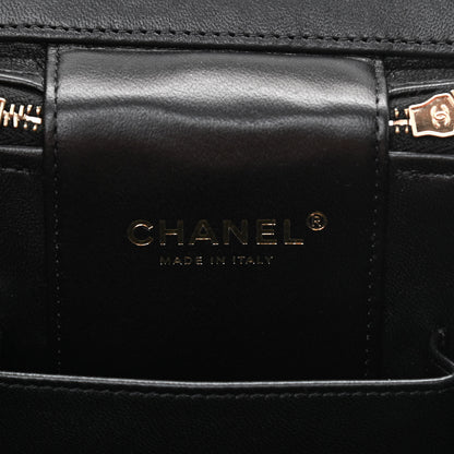 Chanel Caviar Quilted Small Top Handle Vanity Case With Chain Black 6 of 11