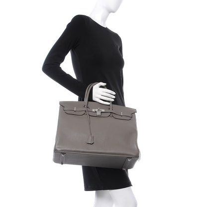 Hermes Taurillon Clemence Birkin 40 Etain 2 of 8