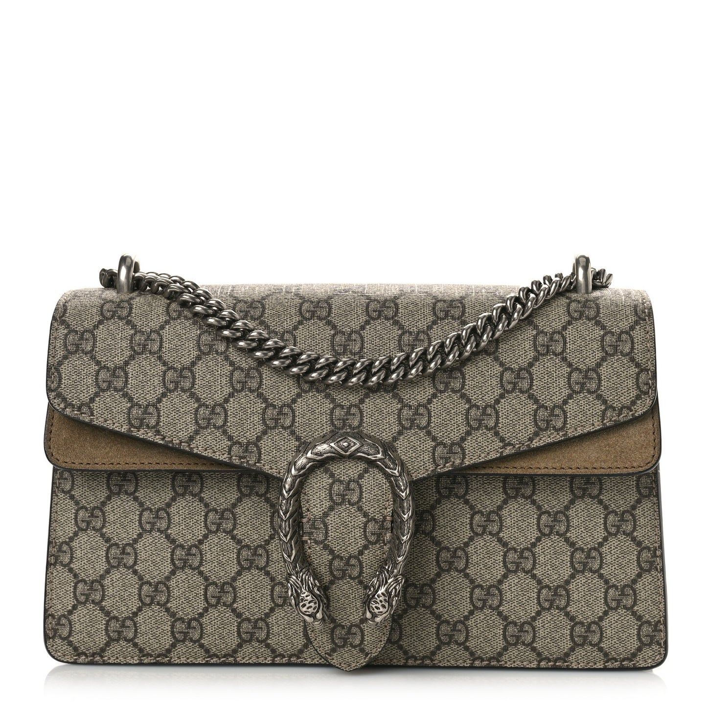 GG Supreme Monogram Small Dionysus Shoulder Bag Taupe