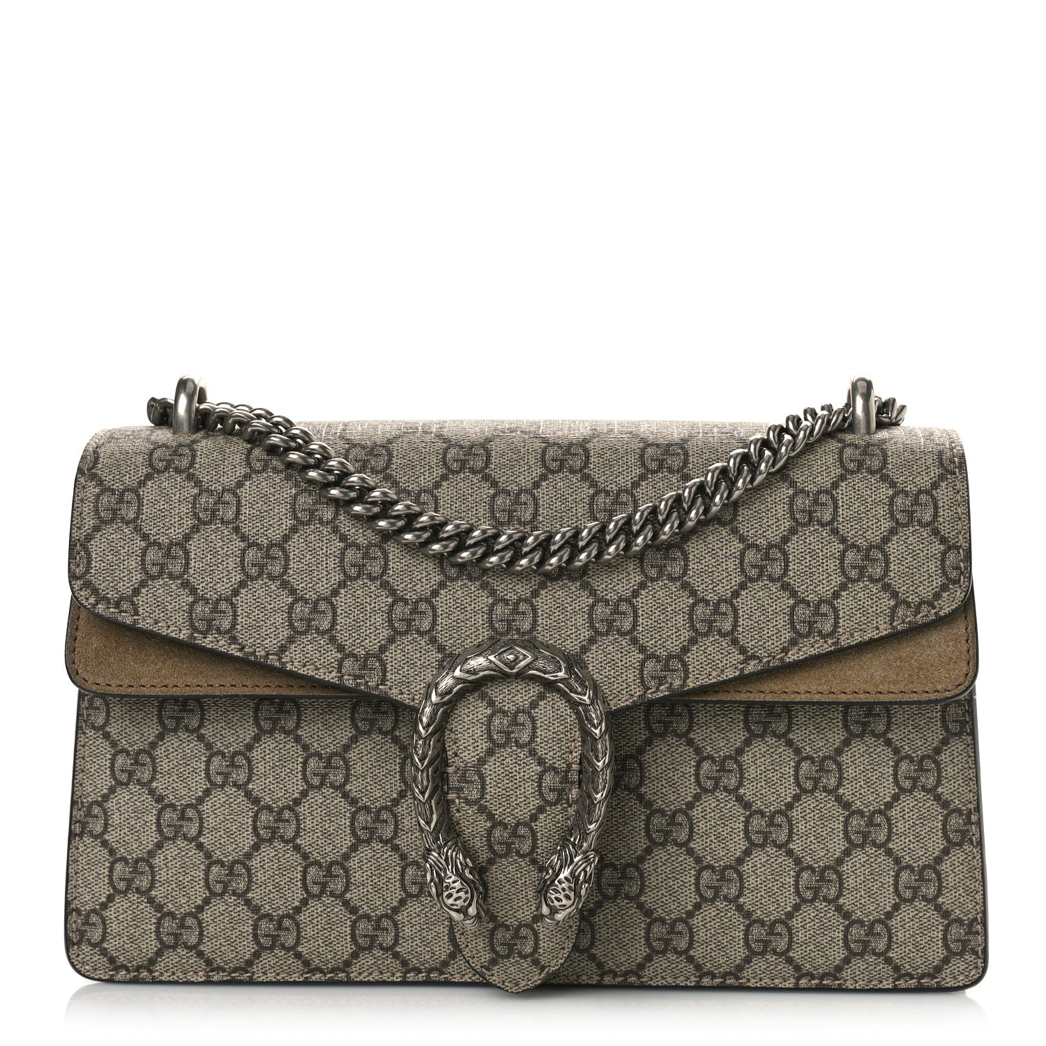 Gucci GG Supreme Monogram Small Dionysus Shoulder Bag Taupe 1 of 13