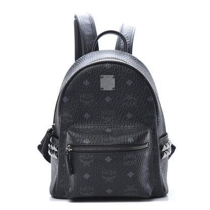 MCM Visetos Side Stud Mini Stark Backpack Black 1 of 9