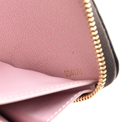 Louis Vuitton Damier Ebene Zippy Wallet Rose Ballerine 7 of 12