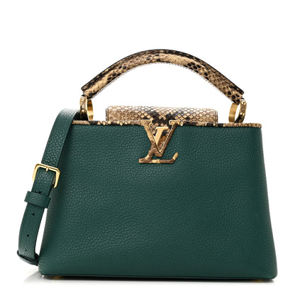 Louis Vuitton Taurillon Snakeskin Capucines BB Emerald 1 of 9