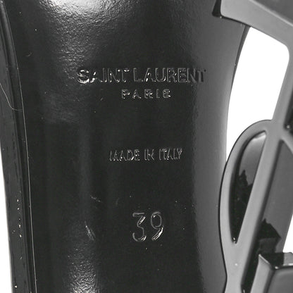 Saint Laurent Patent Calfskin Opyum 110 39 Sandals 39 Black 9 of 9