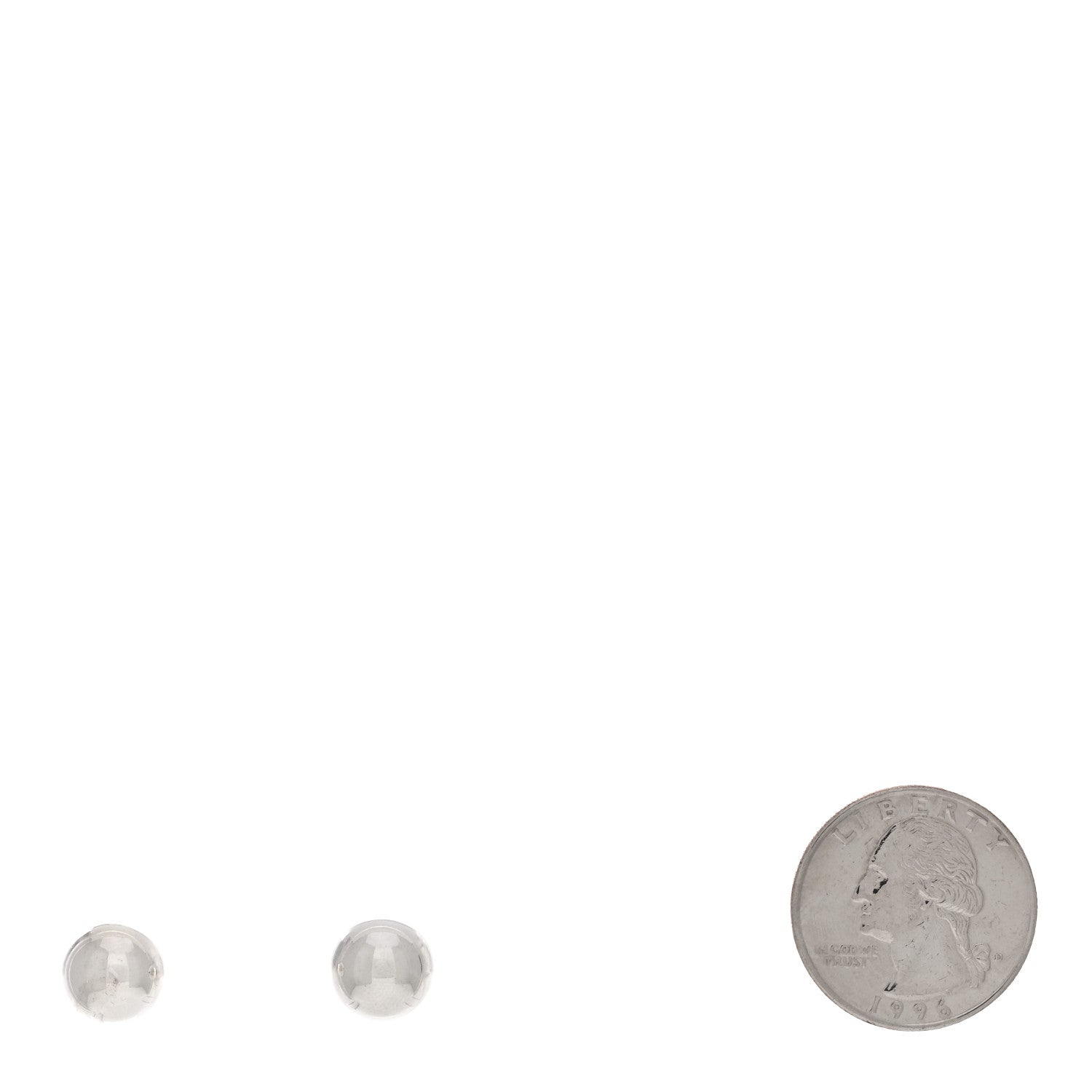Tiffany Sterling Silver 10mm HardWear Ball Earrings 2 of 4