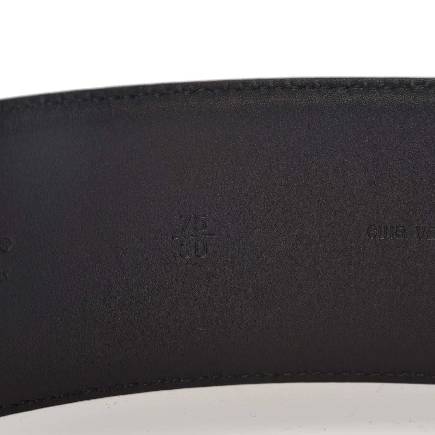Calfskin Resin Gabrielle CC Logo Belt 75 Black White