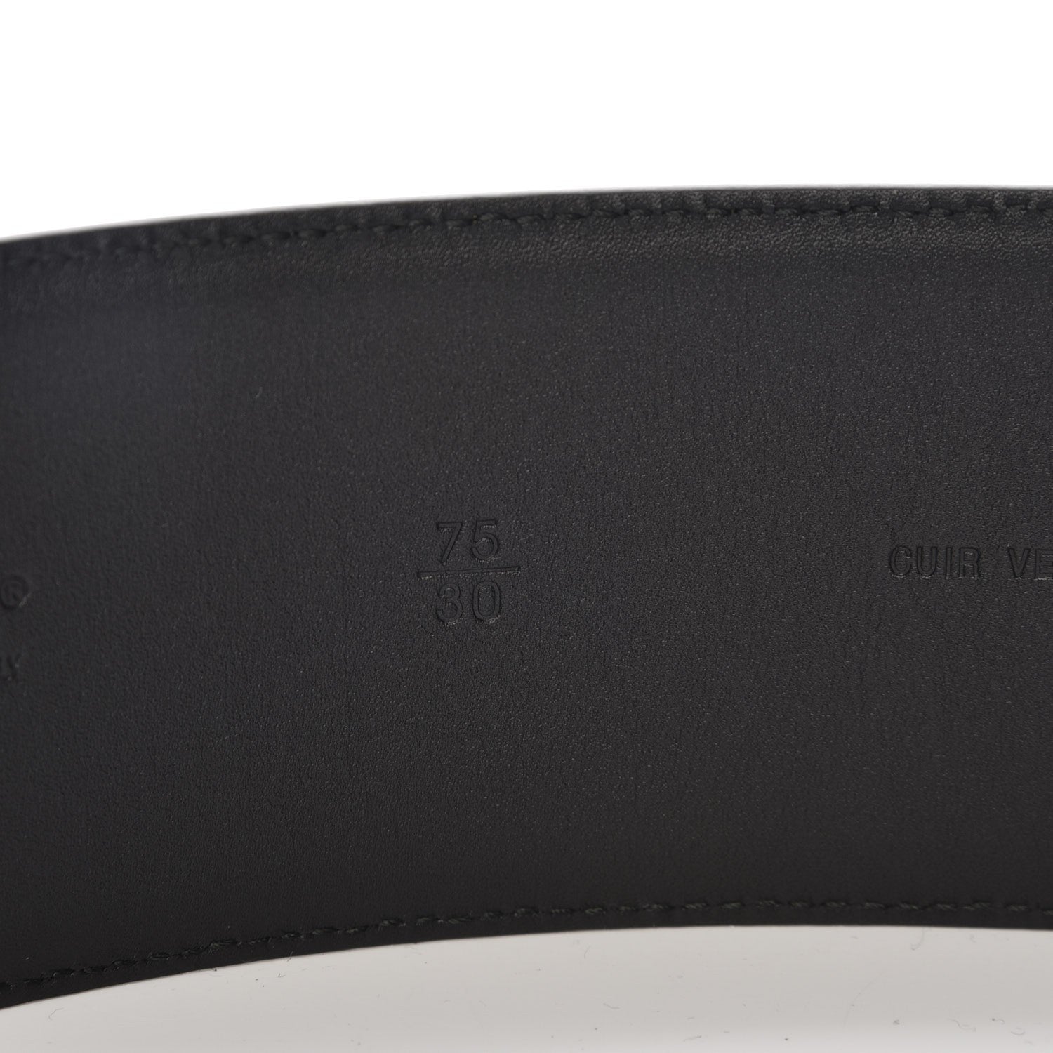 Chanel Calfskin Resin Gabrielle CC Logo Belt 75 Black White 8 of 9