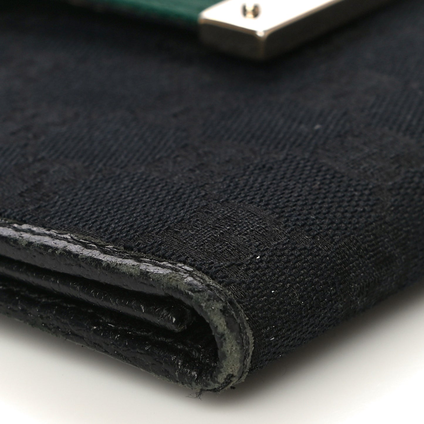 Monogram Grained Calfskin Ladies Web Continental Wallet Black
