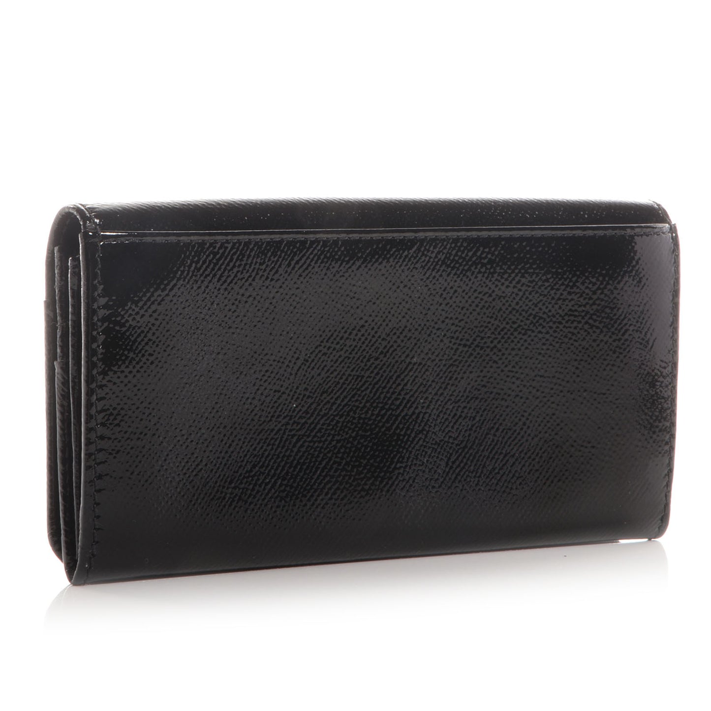 Patent London Continental Wallet Black