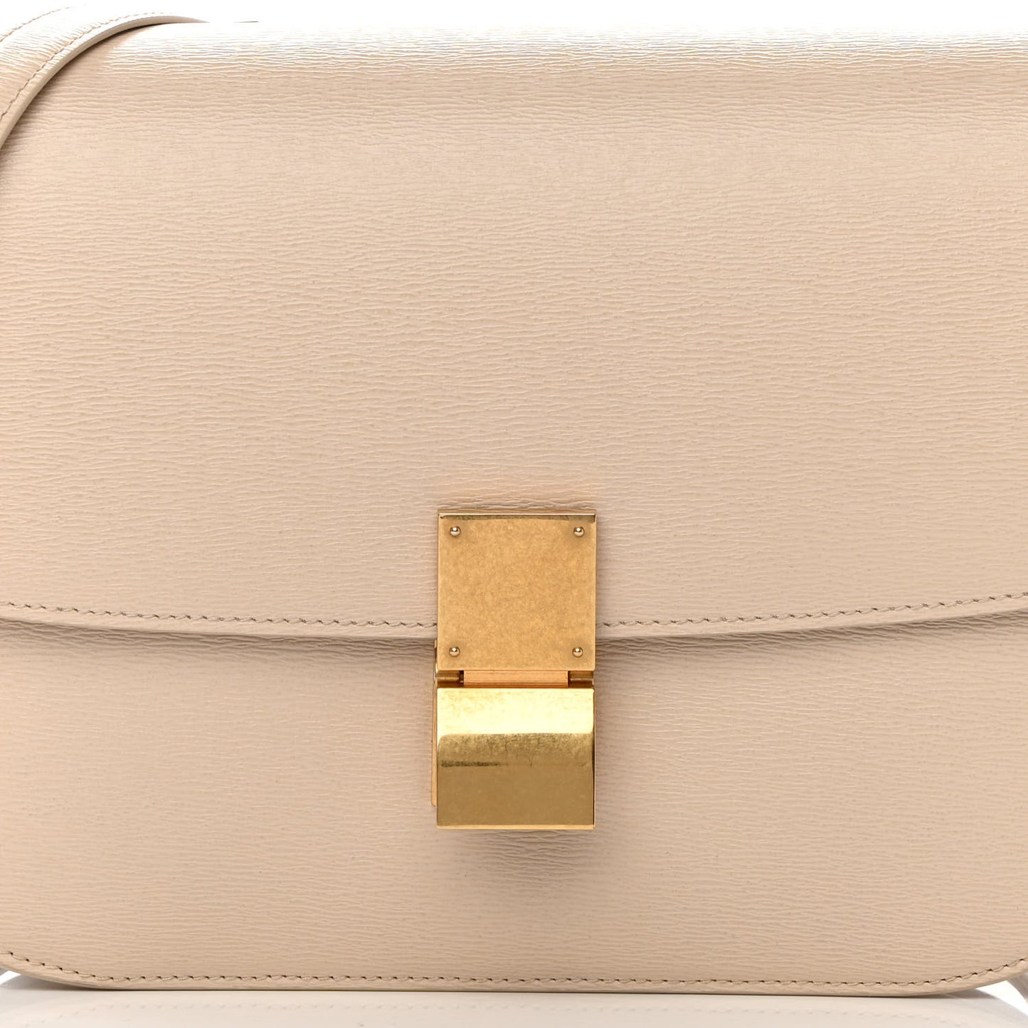 Liege Calfskin Medium Classic Box Flap Bag Powder