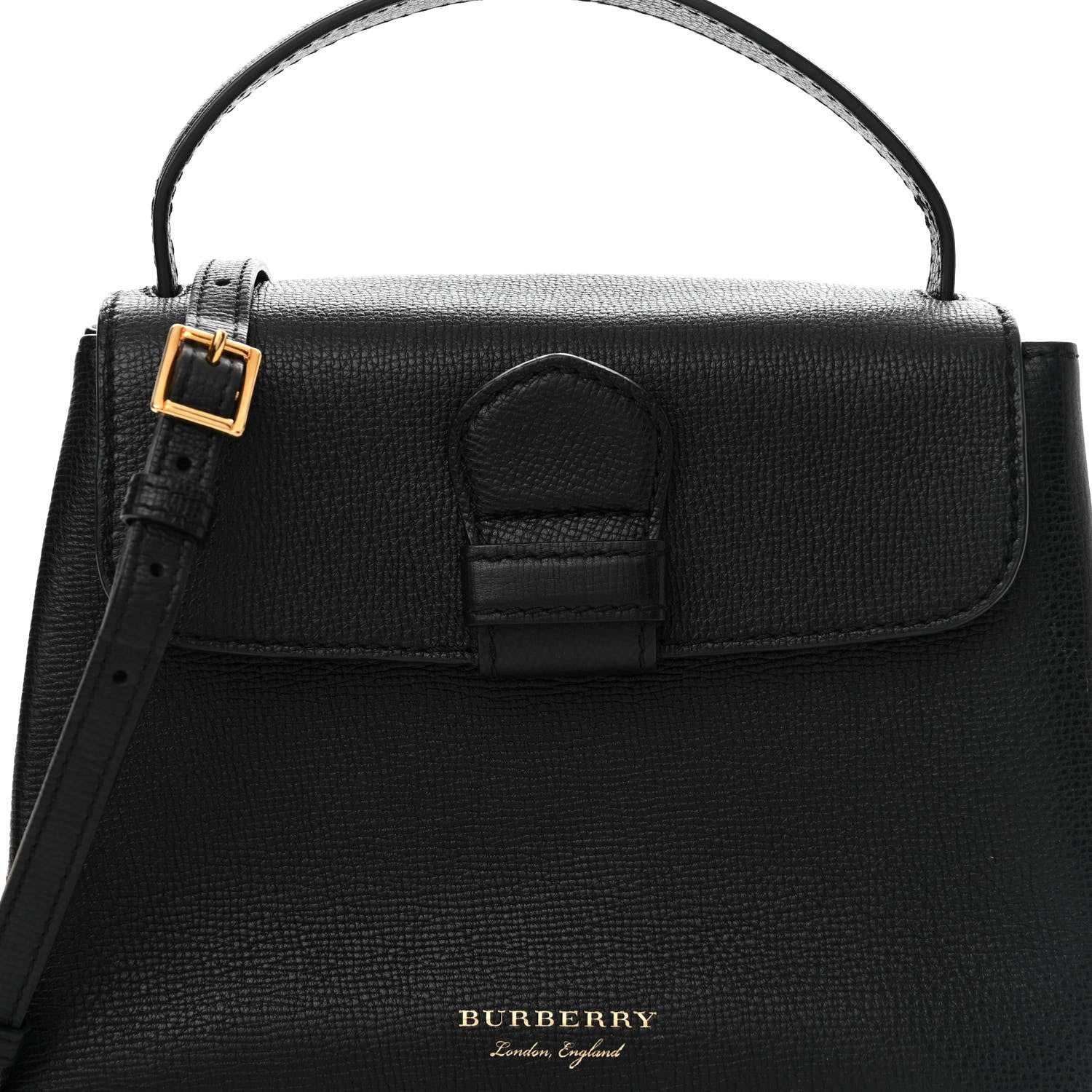 Burberry Derby Calfskin House Check Small Camberley Black 8 of 14