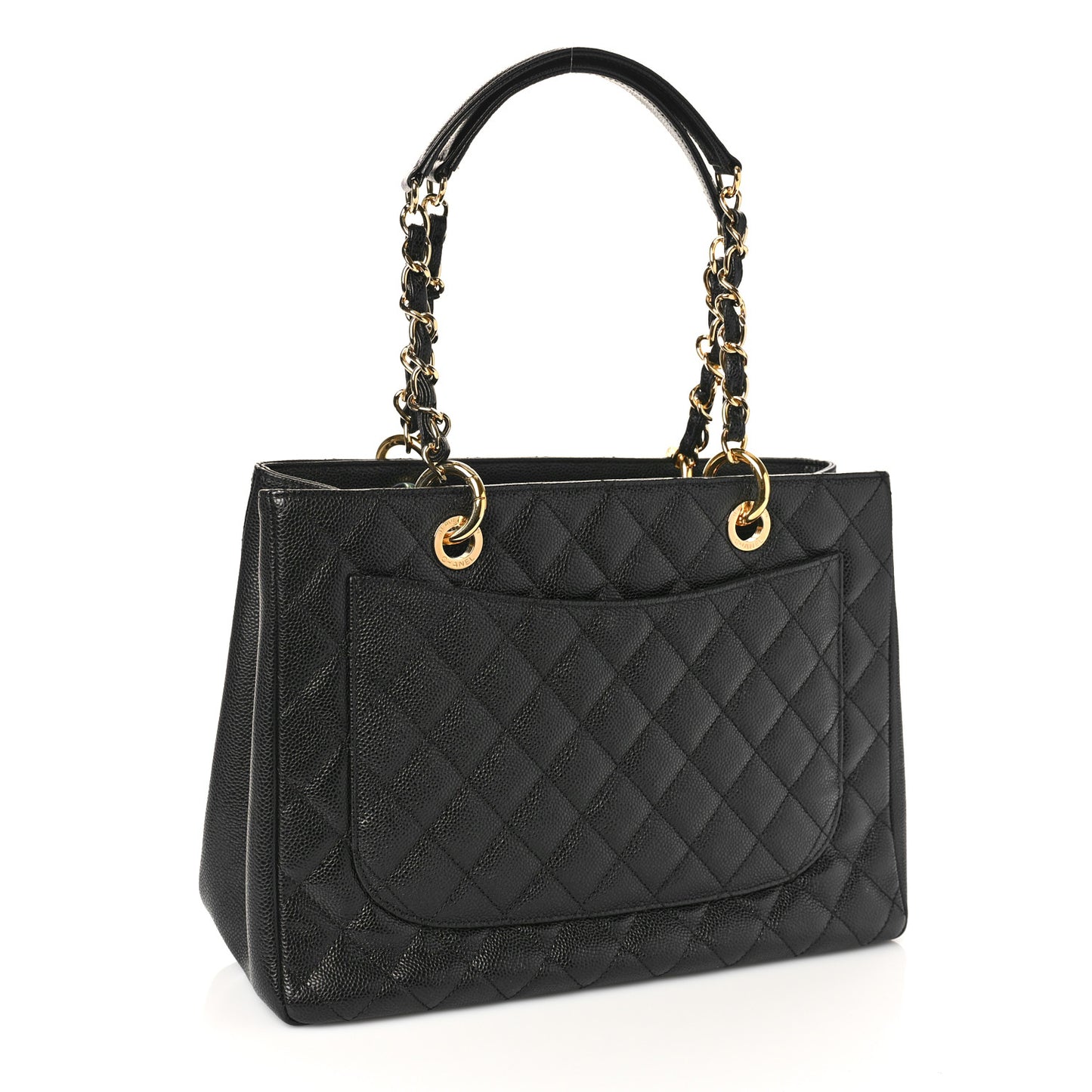 Caviar Quilted Grand Shopping Tote GST Black
