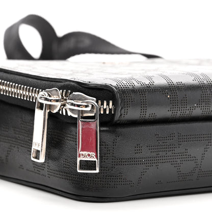 Christian Dior Calfskin Oblique Galaxy Perforated Messenger Black Multicolor 8 of 9