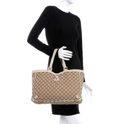 Gucci Monogram Large Abbey Tote Off White 2 of 12
