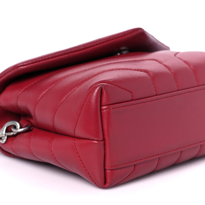 Saint Laurent Calfskin Y Quilted Monogram Toy Loulou Crossbody Bag New Lipstick 10 of 14