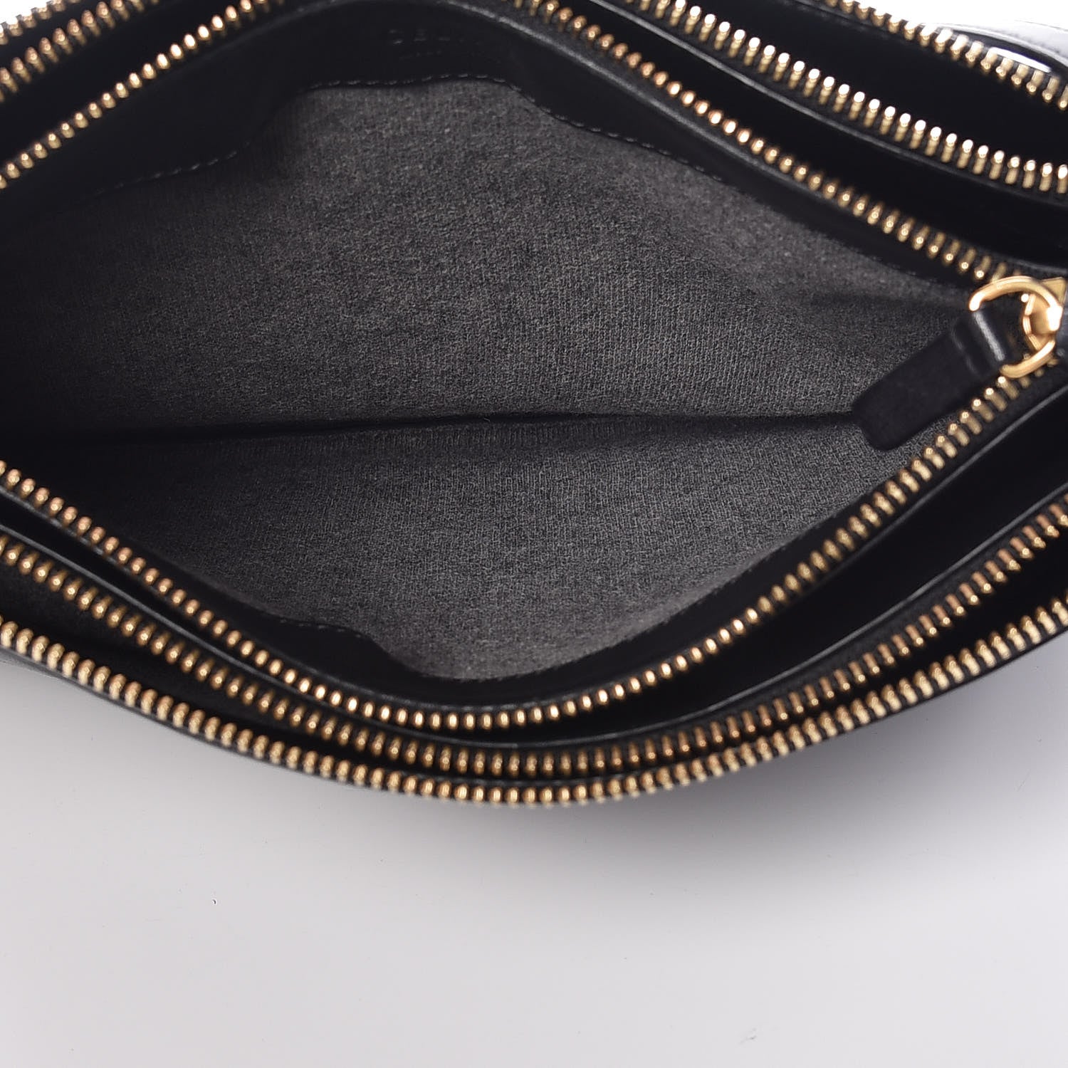 Celine Lambskin Large Trio Crossbody Bag Black 6 of 12