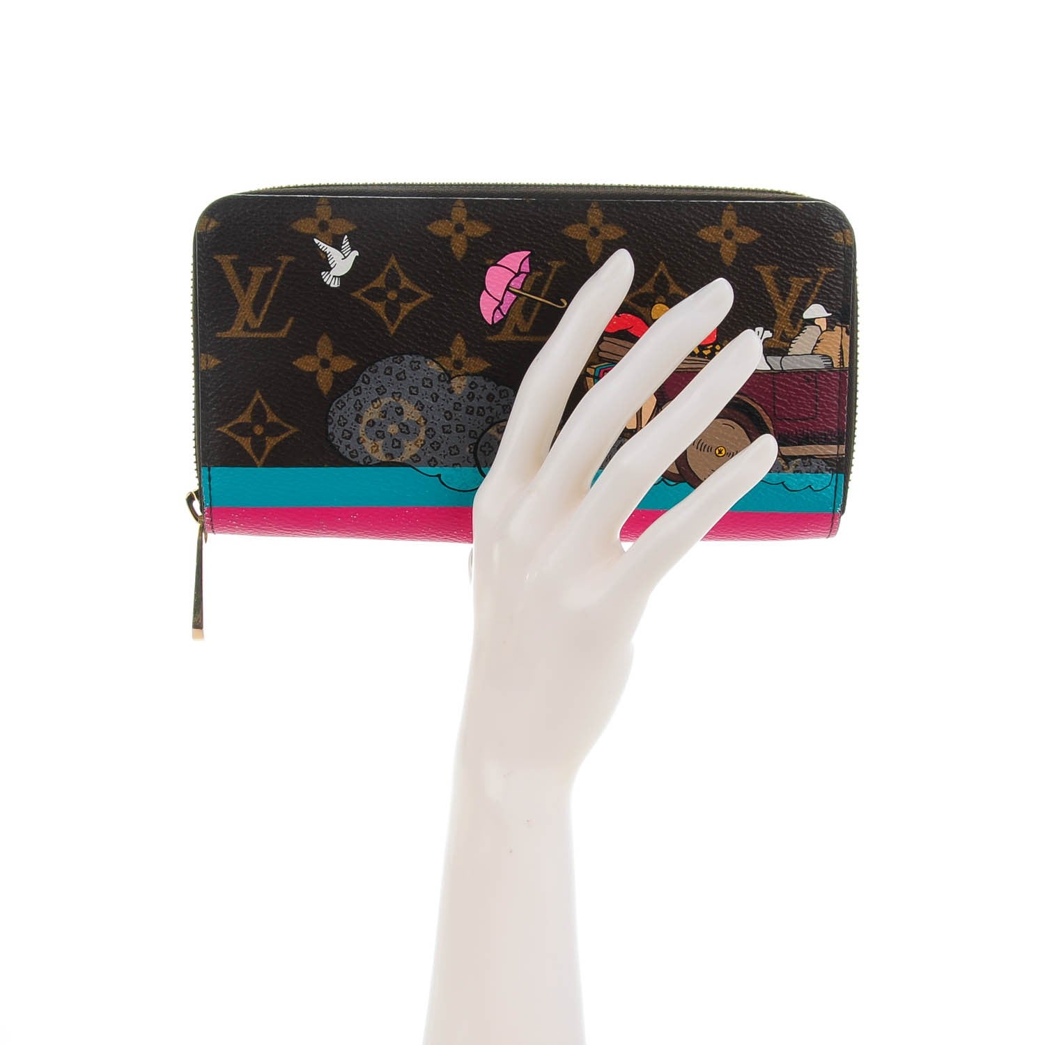Louis Vuitton Monogram 2015 Christmas Animation Zippy Wallet Hibiscus 2 of 7