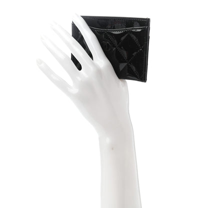 Chanel Patent Calfskin Quilted Card Holder So Black 2 of 7