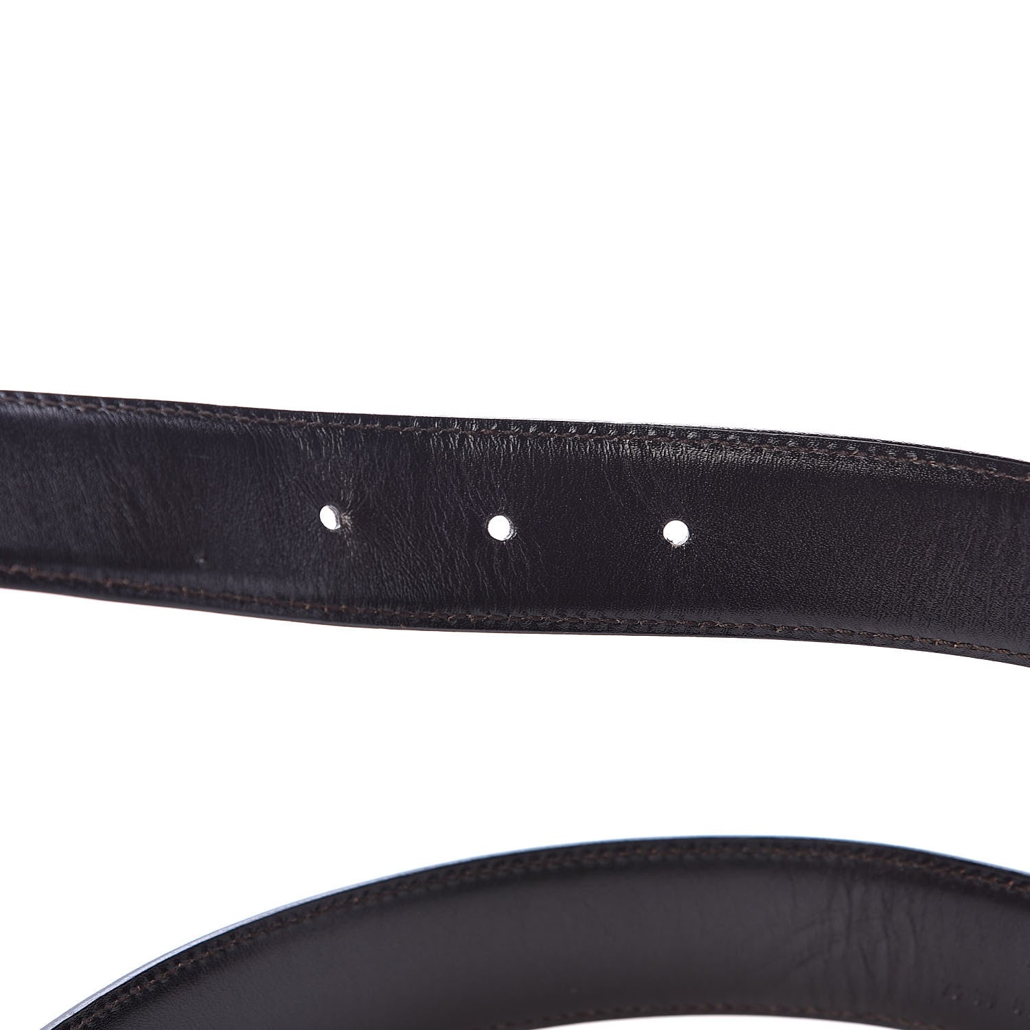 Gucci Calfskin Reversible Square G Buckle Belt 75 30 Black Brown 4 of 6