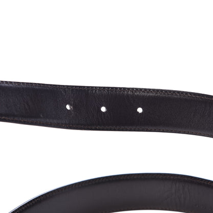 Gucci Calfskin Reversible Square G Buckle Belt 75 30 Black Brown 4 of 6