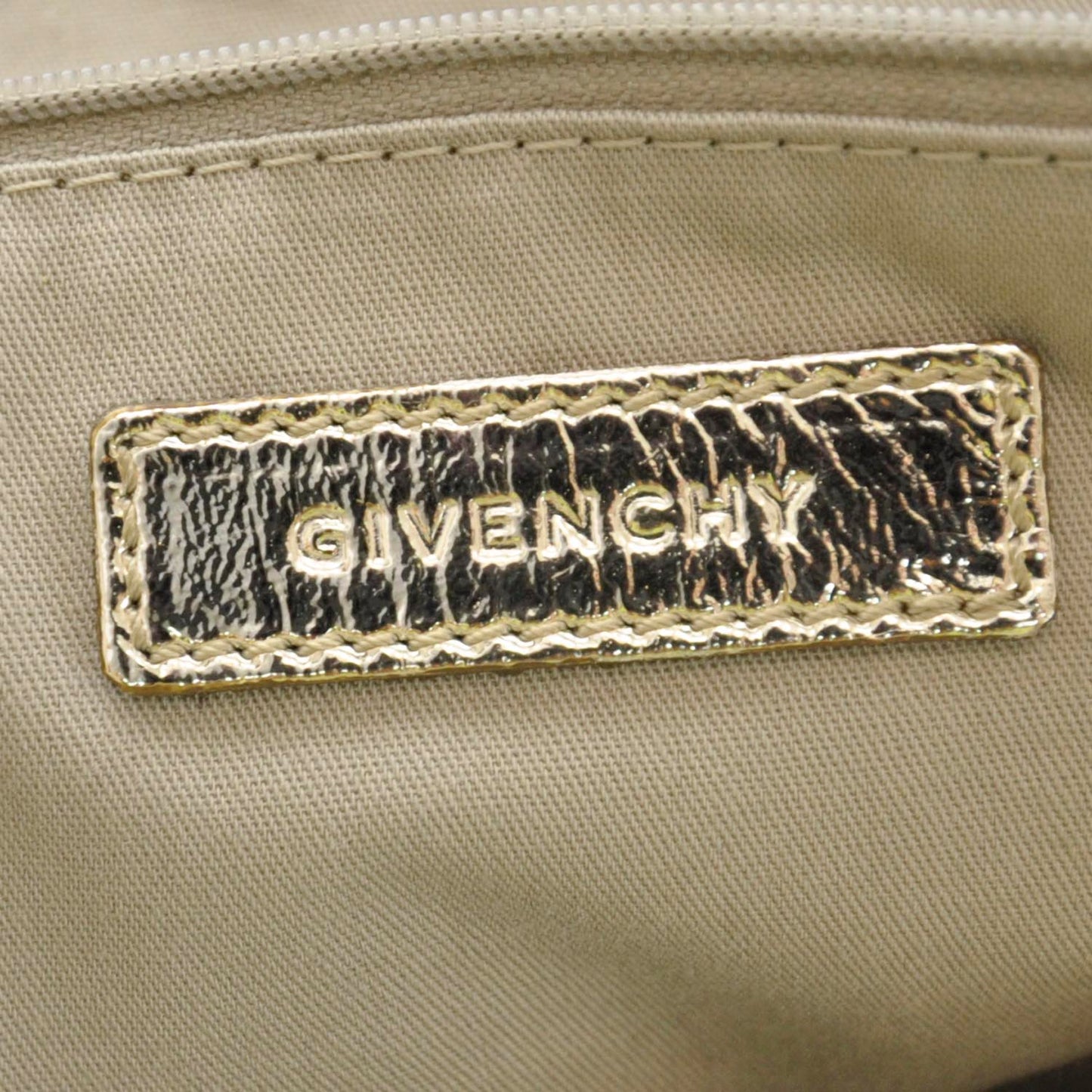 Metallic Calfskin Medium Nightingale Gold