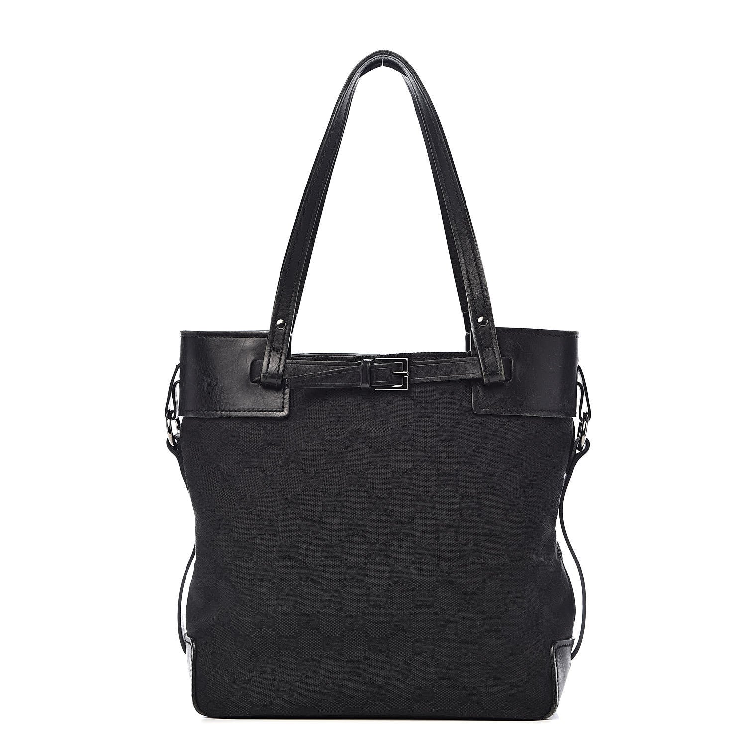 Gucci Monogram Small Bucket Tote Black 1 of 23