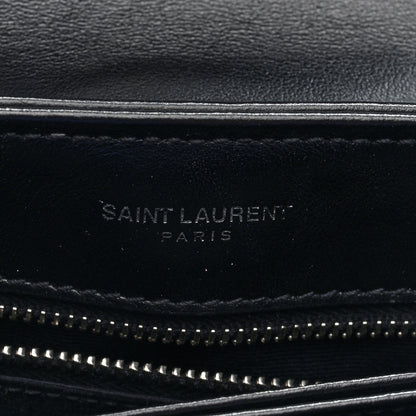 Saint Laurent Calfskin Y Quilted Monogram Toy Loulou Crossbody Bag Black 6 of 10