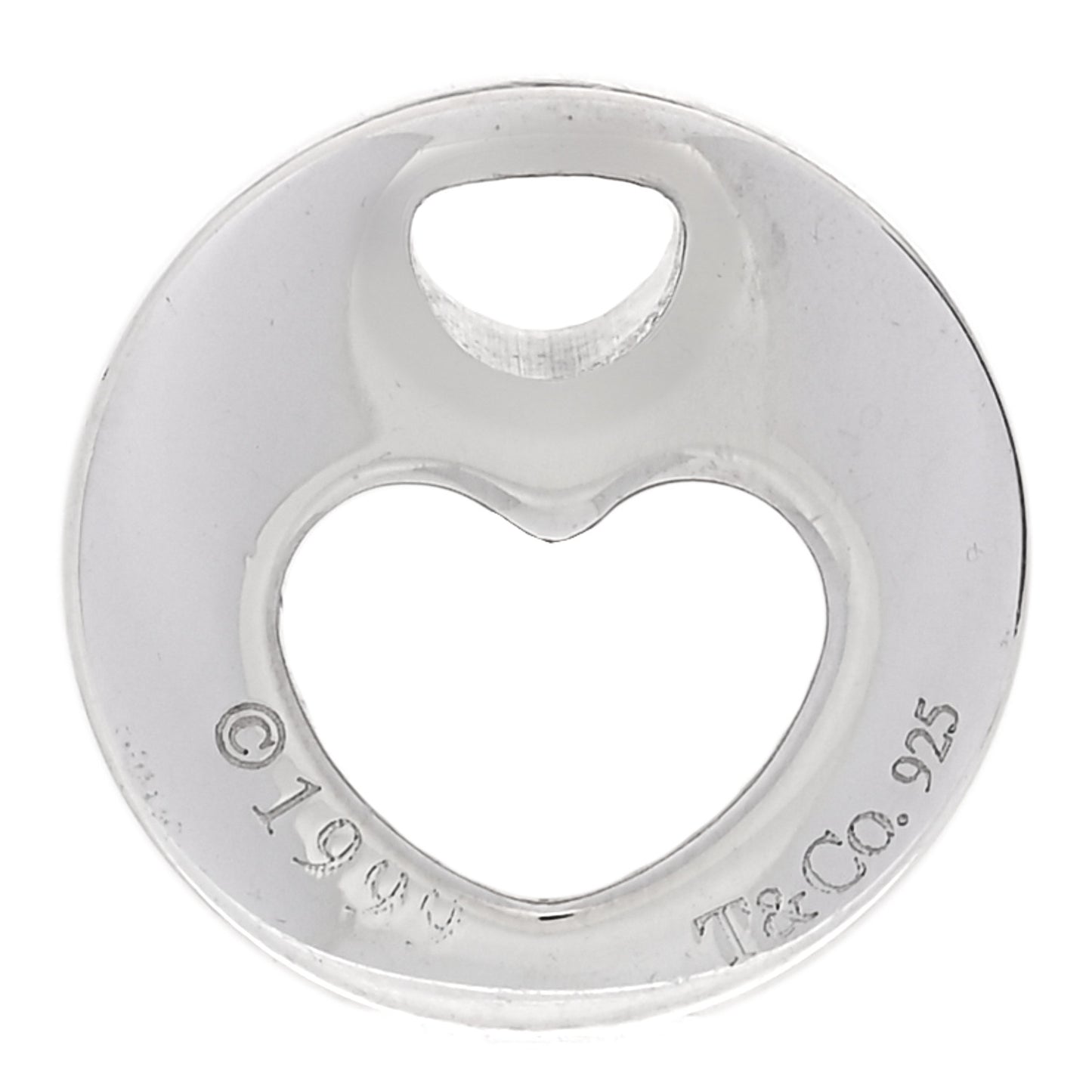 Sterling Silver Stencil Heart Pendant