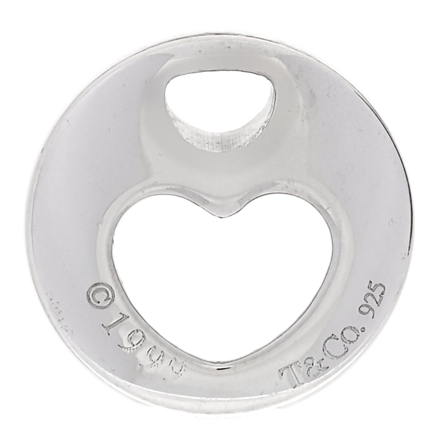 Tiffany Sterling Silver Stencil Heart Pendant 3 of 4