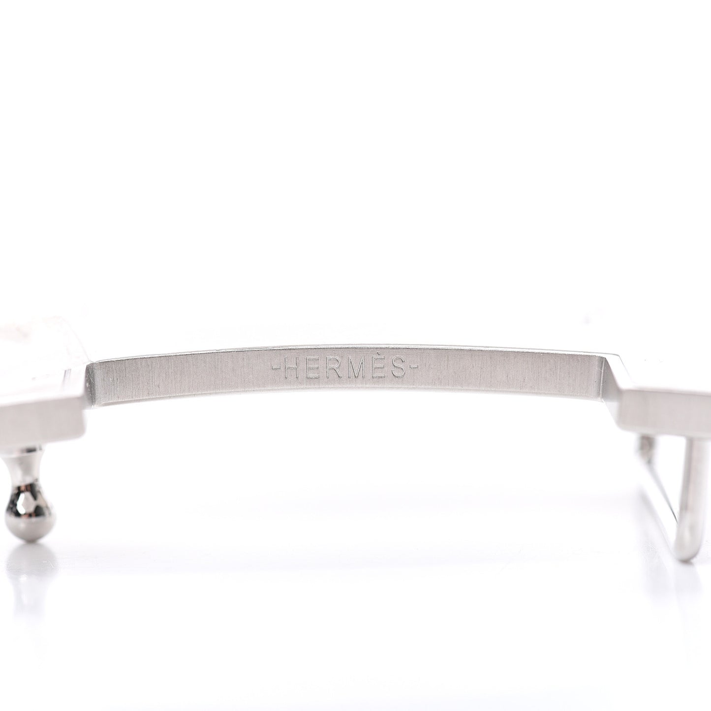 Brushed Palladium 32mm Quizz H Belt Buckle