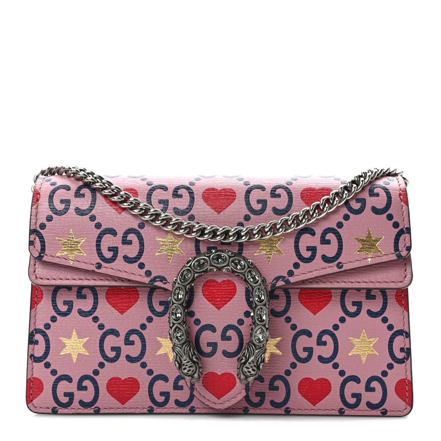 Gucci Calfskin Valentine's Day Exclusive Super Mini Dionysus Shoulder Bag 1 of 8