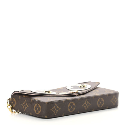 Louis Vuitton Monogram Valentine Dog Pochette Felicie Chain Wallet 5 of 16