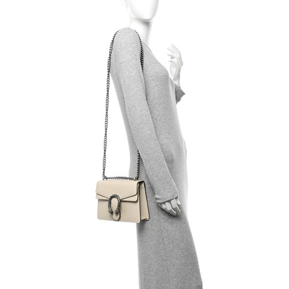 Gucci Textured Calfskin Crystal Mini Dionysus Shoulder Bag Mystic White 2 of 10