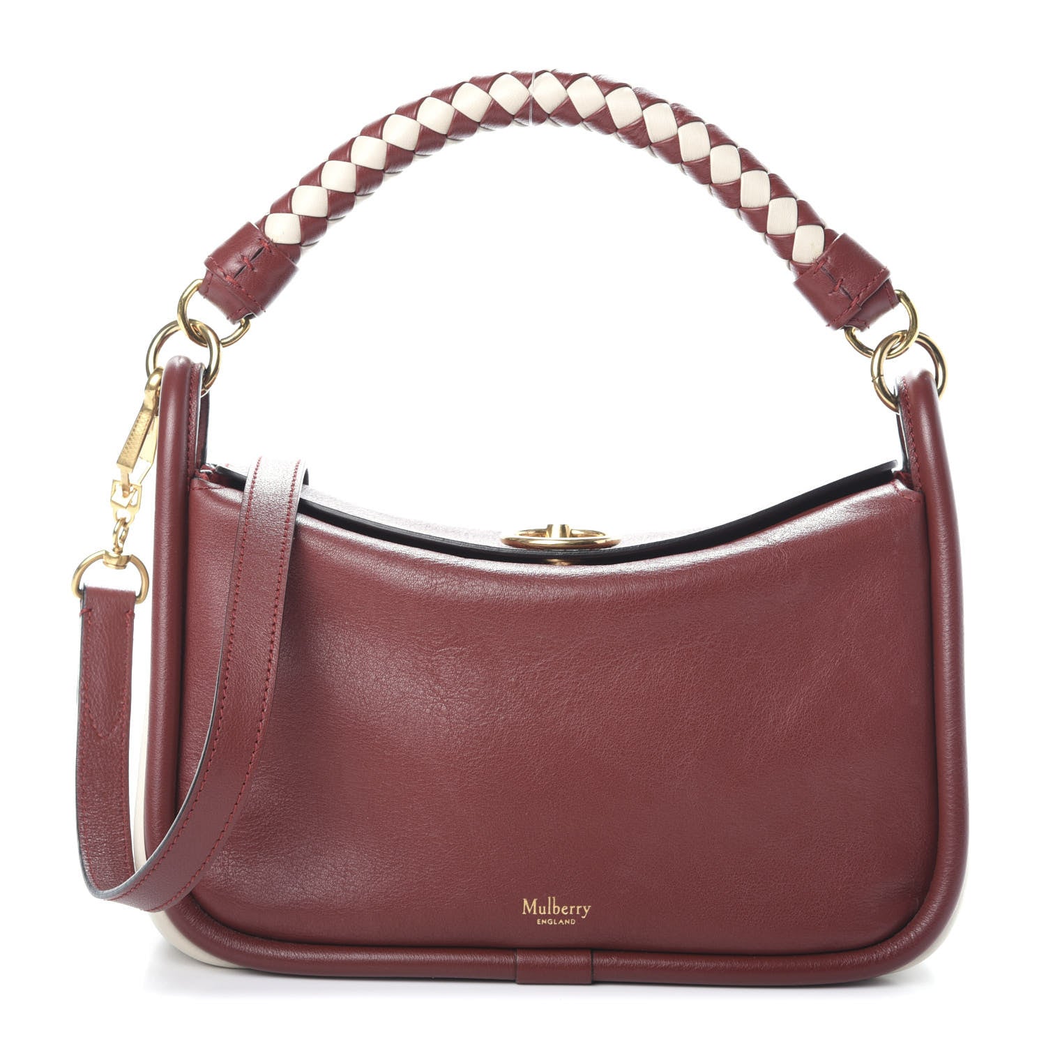 Mulberry Silky Calfskin Small Leighton Braided Venetian Red 1 of 9