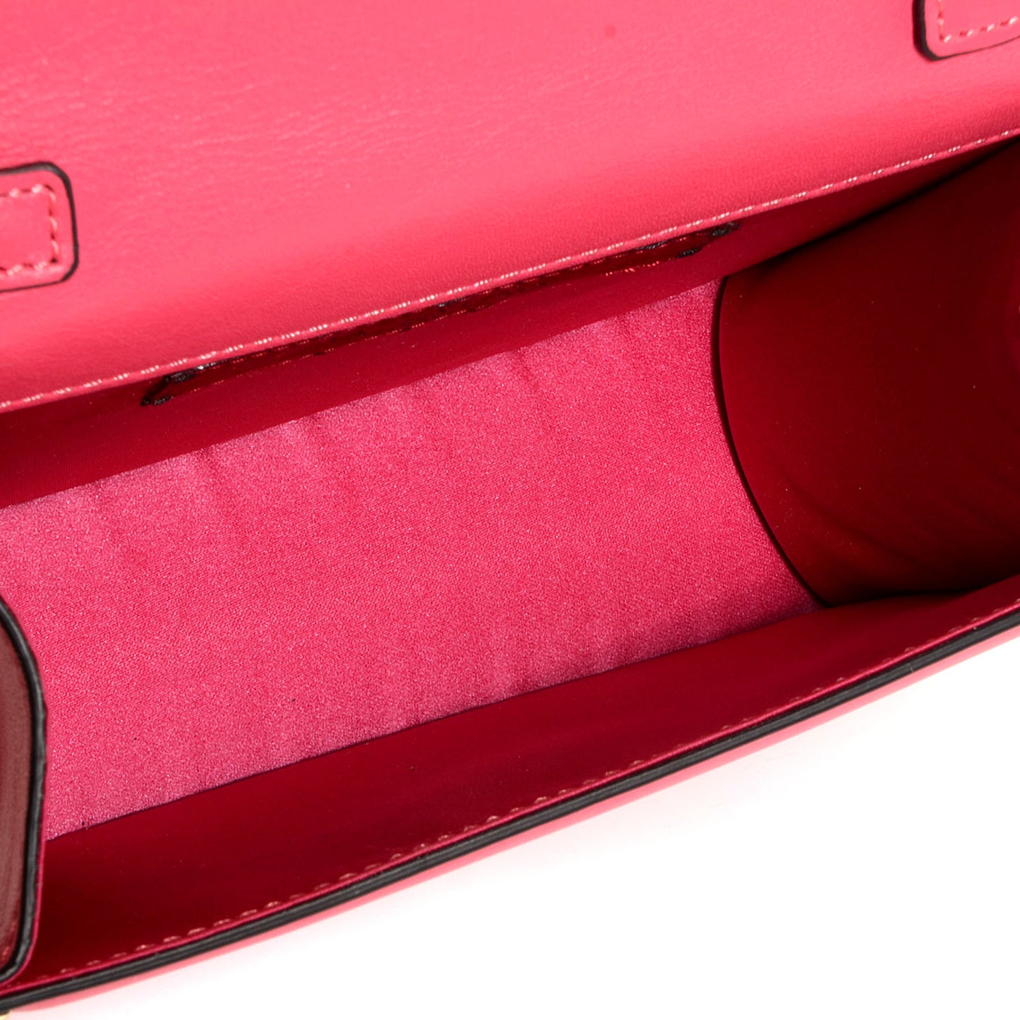 Vitello Rockstud Chain Flap Crossbody Bag Deep Rose