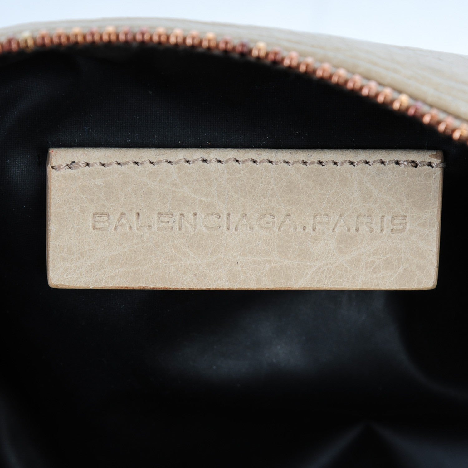 Balenciaga Agneau Giant 12 Rose Gold Hardware Pencil Case Sahara 6 of 7