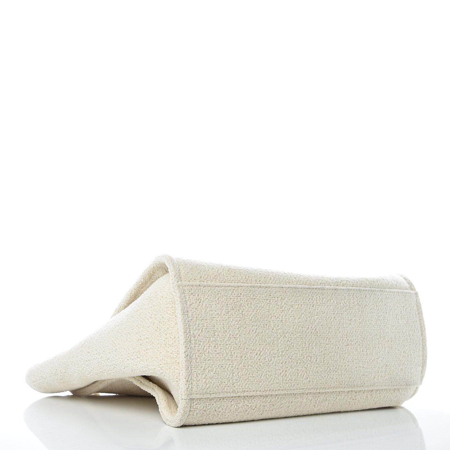 Lurex Boucle Large Deauville Tote White