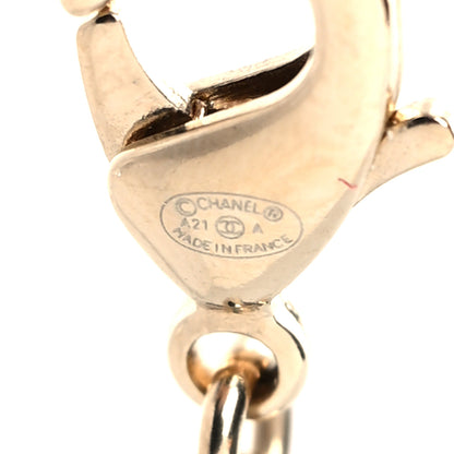 Chanel Pearl Crystal Chain CC Necklace Gold 5 of 5