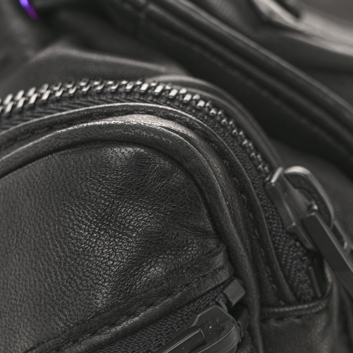 Alexander Wang Lambskin Marti Backpack Bag Washed Black Iridescent Hardware 13 of 13