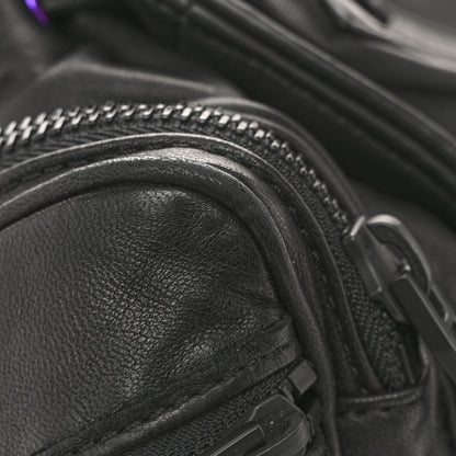 Alexander Wang Lambskin Marti Backpack Bag Washed Black Iridescent Hardware 13 of 13