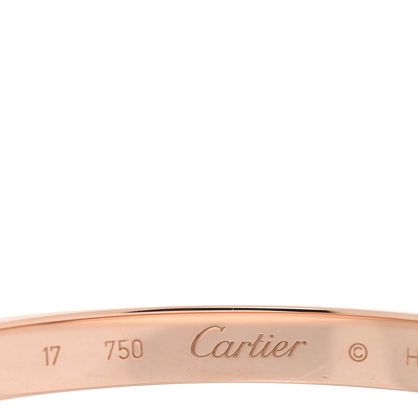 18K Pink Gold LOVE Bracelet 17
