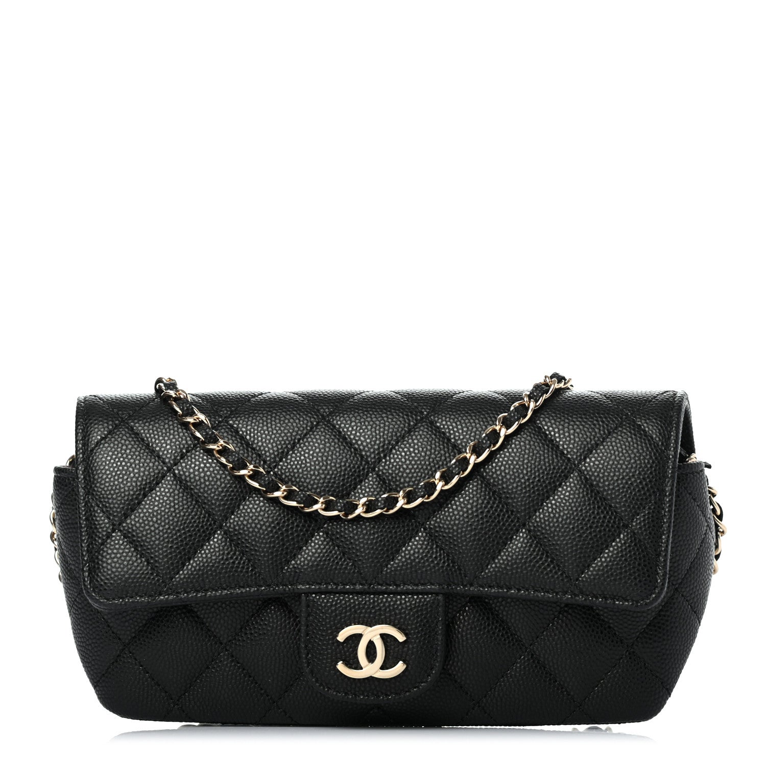 Chanel Caviar Quilted Glasses Case With Chain Black 1 of 8