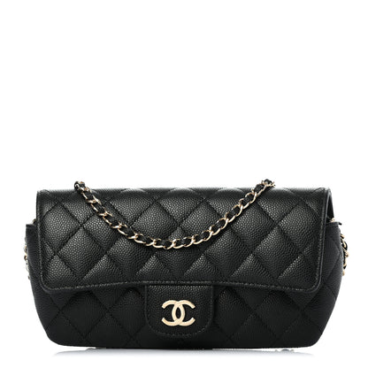 Chanel Caviar Quilted Glasses Case With Chain Black 1 of 8