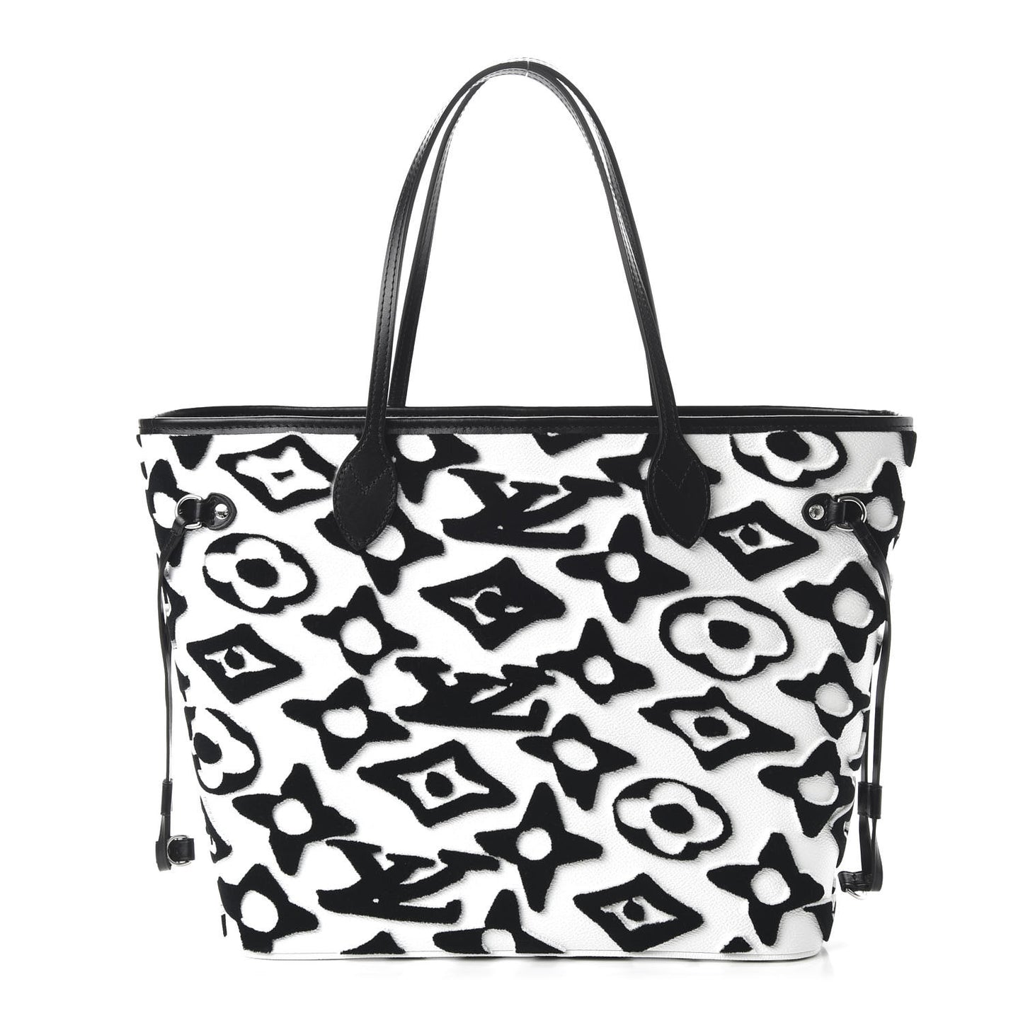 X UF Tufted Monogram Neverfull MM Black White