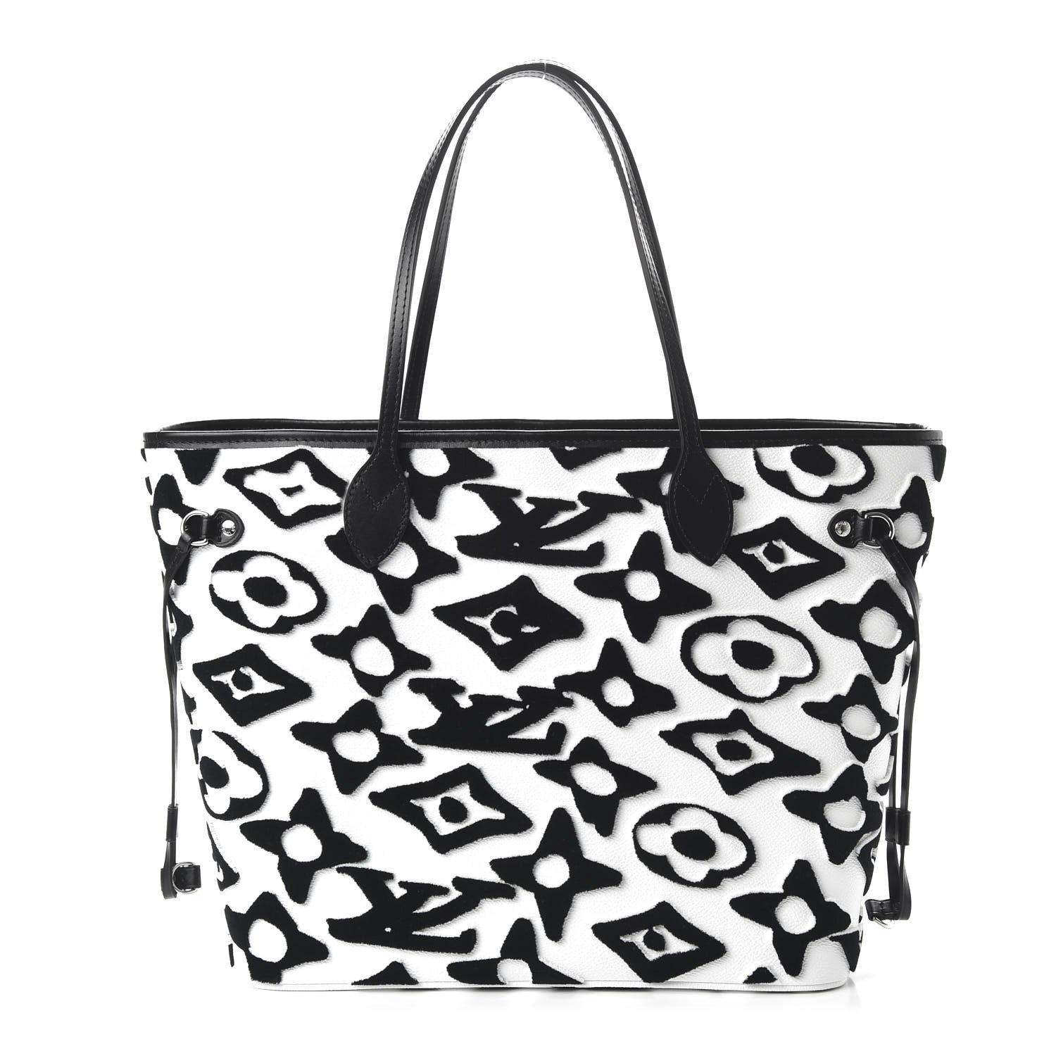 Louis Vuitton X UF Tufted Monogram Neverfull MM Black White 1 of 11