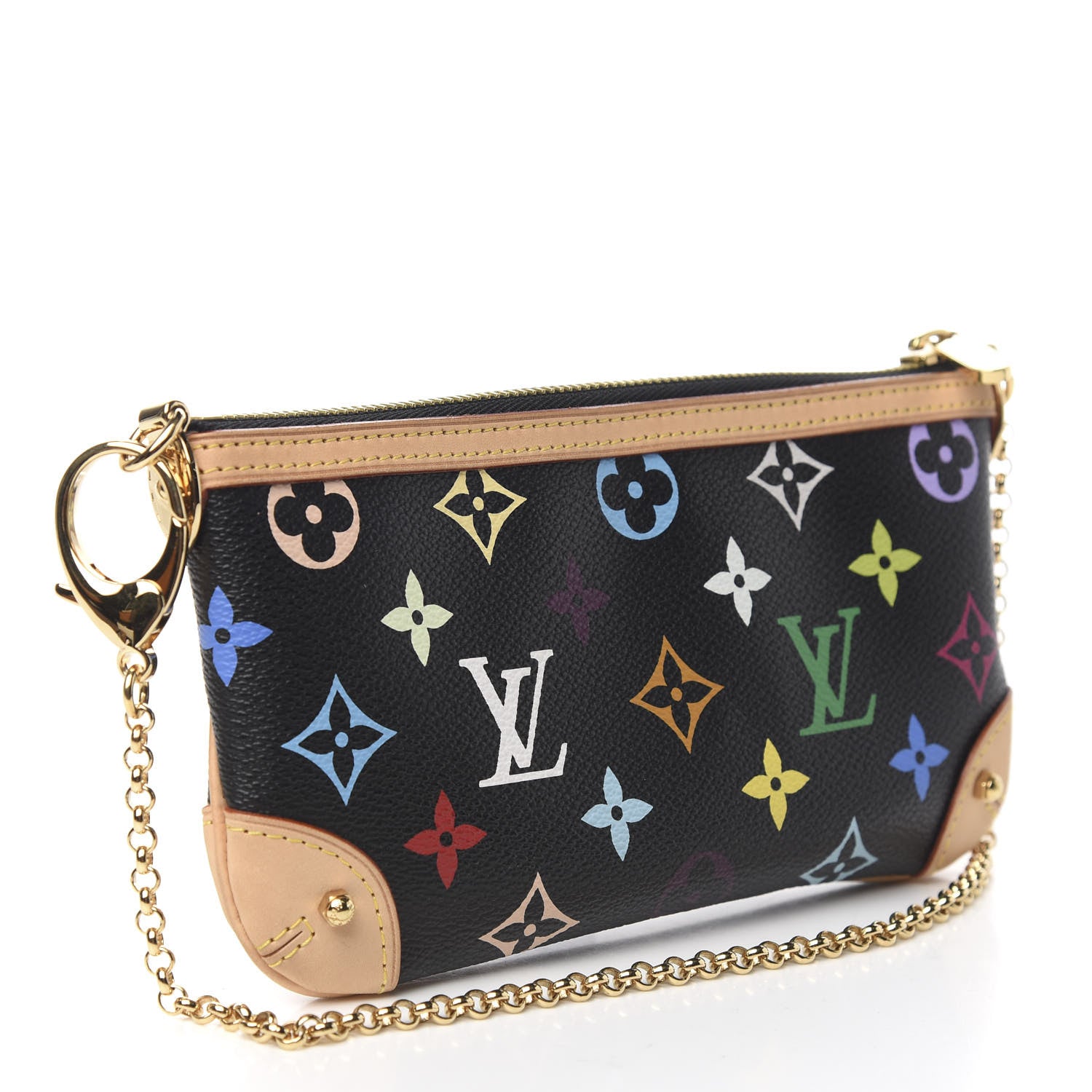 Louis Vuitton Monogram Multicolor Pochette Milla MM Black 2 of 10