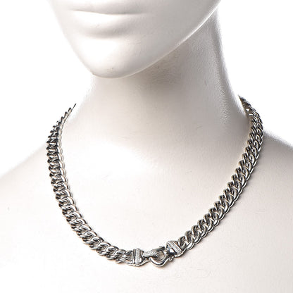 David Yurman Sterling Silver Diamond Buckle Chain Necklace 2 of 6