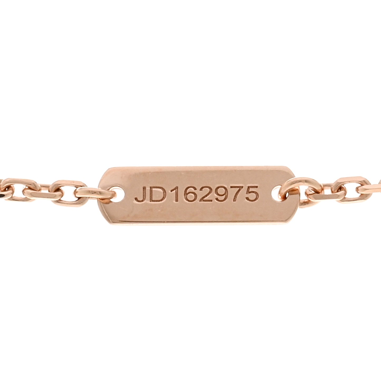 VAN CLEEF & ARPELS 18K Rose Gold Trace Chain Necklace