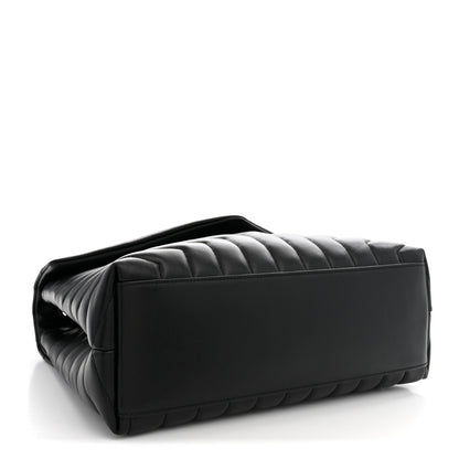 Saint Laurent Calfskin Y Quilted Monogram Monochrome Medium Loulou Chain Satchel Black 4 of 11